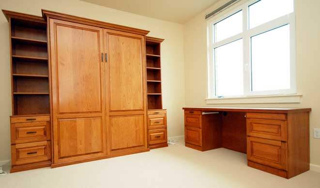 Wallbed w/ separate Double Pedestal Desk